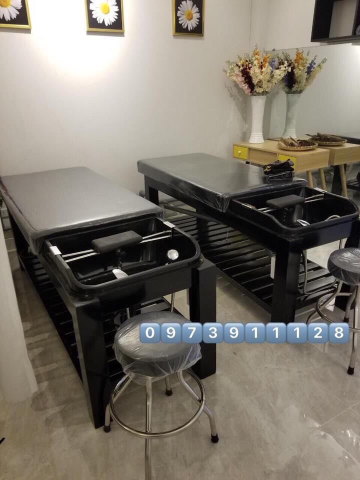 Giường gội đầu 2in1 – Bồn nhựa vuông giá rẻ