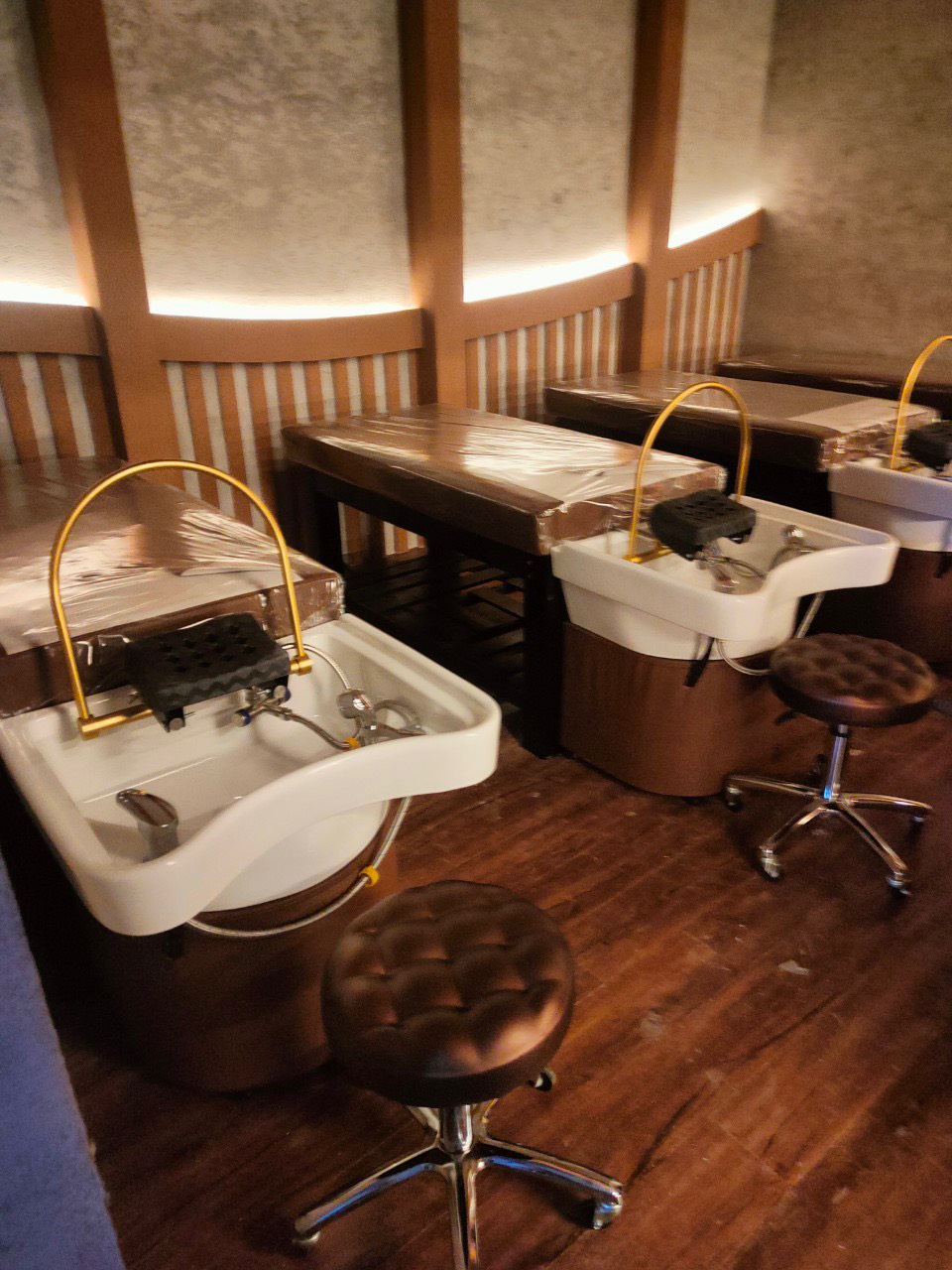 Giường gội đầu dưỡng sinh cao cấp bồn sứ - giường gội 2in1 kèm vòm massage bán nguyệt